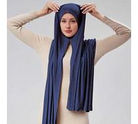 Shein 1 pieza Khimar de una sola capa para mujeres musulmanas - Velo modesto con cobertura para el cuello, sin necesidad de alfileres, de tela de jersey elá