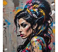 Shein 1 pieza Kit de Pintura de Diamantes 5D, [30*30cm/11.8*11.8in] o [40*40cm/15.7*15.7in], Patrón de Celebridad Colorido, Adecuado para Principiantes Adul