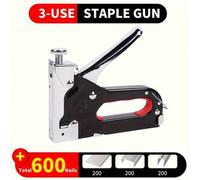 Shein 1 pieza Kit grapadora de uso intensivo 3 en 1 - Multifuncional para tapicería/carpintería/muebles | Agarre ergonómico que ahorra trabajo con 600 grapa