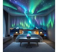 Shein 1 pieza Lámpara de atmósfera con proyector de luces LED multicolor que simula las Luces del Norte, adecuada para decoración del hogar, dormitorio, sal