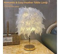 Shein 1 pieza Lámpara de escritorio con pluma recargable, luz de pluma LED de lujo de alta gama, luz nocturna moderna y romántica con interruptor táctil, 3