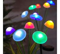 Shein 1 pieza Lámpara de medusa de silicona con energía solar, luz decorativa de jardín, con energía solar, adecuada para céspedes, balcones, áreas exterior