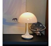 Shein 1 pieza Lámpara de mesita de noche, lámpara de escritorio para el hogar, pequeña lámpara de flor de loto, luz LED moderna en forma de seta - Temperatu