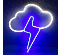 Shein 1 pieza Lámpara de neón con diseños de nube, estrella, luna, planeta, relámpago de nube, con cable de alimentación USB de 1 a 8 puertos, múltiples opc