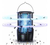 Shein 1 pieza Lámpara eléctrica recargable antimosquitos, Lámpara repelente de mosquitos LED UV de 360°, Silenciosa y sin ruido, Lámpara antimosquitos portá