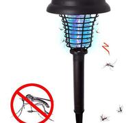 Shein 1 pieza Lámpara solar antimosquitos impermeable para exteriores, lámpara con soporte para césped, iluminación decorativa bonita, lámpara con soporte p