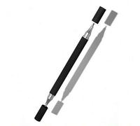 Shein 1 pieza Lápiz de pantalla táctil capacitiva negro para teléfonos inteligentes y tabletas, bolígrafo de doble uso para escritura y dibujo
