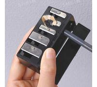 Shein 1 pieza Lápiz delineador de ojos de alta gama negro, lápiz de cejas, lápiz de maquillaje con sacapuntas, diseñado con un orificio grande para afilar,