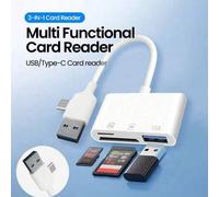 Shein 1 pieza Lector de tarjetas con múltiples ranuras, compatible con tarjetas SD y TF, compatible con MacBook, iPad, 17 Pro Max/17 Pro/17/Air/16/15/14/13/