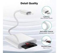 Shein 1 pieza Lector de tarjetas SD/TF 2 en 1 compatible con iPhone 17 Pro Max/17 Pro/17 Air/17/16/15/14/13/12/11/XS/XR/8/7/6, S25/S24/S23/S22/S21, iPad, se