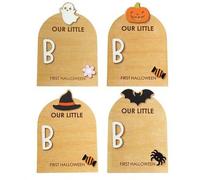 Shein 1 pieza Letrero decorativo "My Little Boo" - Decoración DIY para el primer Halloween del bebé - Recuerdo de recién nacido, decoraciones para fiesta de