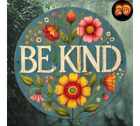 Shein 1 pieza Letrero redondo de metal "Be Kind" con corona - Decoración de pared rústica color turquesa, perfecto para el hogar, cafetería, bar, cocina y j