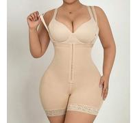 Shein 1 pieza Levantador de glúteos para mujer, Faja reductora, Pantalones adelgazantes posparto con cremallera en la entrepierna, Parte superior ajustada c