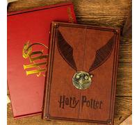 Shein 1 pieza Libreta con el Snitch Dorado, diario de estilo retro con decoración fina, cuaderno de bolsillo vintage para regalos de fiesta, regalos de amig