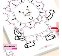 Shein 1 pieza Libro de actividades de laberinto de línea mágica - Libro de trabajo para entrenamiento de enfoque y coordinación, laberintos y rompecabezas c