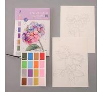 Shein 1 pieza Libro de colorear de acuarela creativo, libro de dibujo de graffiti para desestresarse con diseño de dibujos animados, de vuelta a la escuela,