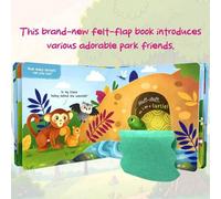 Shein 1 pieza Libro de hojas de fieltro para niños, ¿Quién está ahí? Libros pop-up interactivos y sensoriales para bebés y niños pequeños con solapas grande