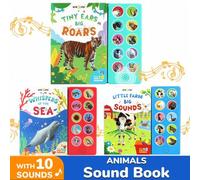 Shein 1 pieza Libro de sonidos de animales para niños pequeños, juguetes educativos tempranos para bebés, patrones de sonidos de animales marinos/terrestres