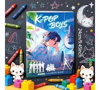 Shein 1 pieza Libro para colorear con temática de película de anime - Aprende nombres con criaturas antropomórficas extrañas y vibrantes escenas de dibujos