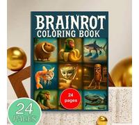 Shein 1 pieza Libro para colorear para adultos, Libro para colorear "Brain Rot": El regalo definitivo de memes, diseñado para entusiastas del humor de la Ge