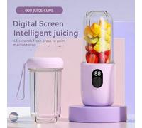 Shein 1 pieza Licuadora/Mezcladora portátil recargable de 1500mAh y 500ml, con 1 pieza principal, 1 tapa de vaso, 1 vaso, alta capacidad, multiusos para hac