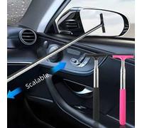 Shein 1 pieza Limpiaparabrisas retráctil multifuncional para espejo retrovisor de coche, lavaparabrisas, limpiador de ventanas, cepillo limpiaparabrisas del