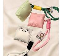 Shein 1 pieza Lindo estuche protector de estilo INS de peluche simulado apto para el estuche protector de AirPods de 4ta generación, estuche de auriculares