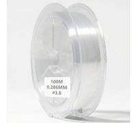 Shein 1 pieza Línea de pesca de nailon, cordón claro de fluorocarbono, hilo de monofilamento resistente, carrete premium, fuerza de tracción elevada, línea