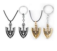 Shein 1 pieza Llavero con adorno de collar de Aventura Extraña del Anime 2025 nuevo, Pala de metal - Regalo perfecto, Regalo de cumpleaños, Regalo de Navida