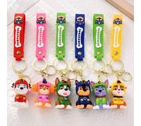 Shein 1 pieza Llavero con campana de Paw Patrol, colgante de mochila de goma suave para parejas, decoración colgante de mochila linda, recuerdo de fiesta, m
