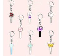 Shein 1 pieza Llavero con luz de varilla de K-Pop | Mini ventilador Llavero de varilla de luz acrílica | Monster/StrayK-Ids/NEW Jeans/TWICE/EXO/TXT/ Regalo