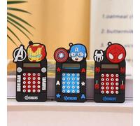 Shein 1 pieza Llavero con mini calculadora de Marvel Avengers, adorno colgante de mochila de estudiante lindo de Spider-Man Iron Man, llavero, regalo para H