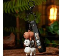 Shein 1 pieza Llavero con personaje de dibujos animados 3D de oso pardo, oso panda o oso polar, accesorio para bolso