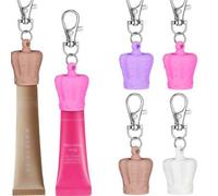 Shein 1 pieza Llavero con tapa, llavero con tapa de bálsamo labial, llavero con bálsamo labial, llavero con tapa, soporte llavero, soporte llavero portát