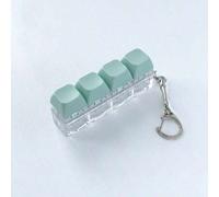 Shein 1 pieza Llavero creativo de alivio de estrés con teclado, tapa de teclado mecánico sin batería requerida, colgante de punta de dedo color macaron, cub