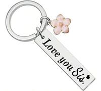 Shein 1 pieza Llavero de acero inoxidable "Te quiero hermana" como regalo para amigos y hermanas