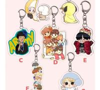 Shein 1 pieza Llavero de acrílico con personajes de dibujos animados/anime de estrella K-pop/llavero de : con temas de personajes, se puede usar como acceso