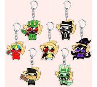 Shein 1 pieza Llavero de acrílico de personajes de dibujos animados del juego "HOT Game Guest 1337 Forsaken", con los personajes de Noob, Shedletsky, John D