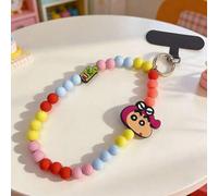 Shein 1 pieza Llavero de la serie Detective Conan - Bola de peluche de Conan con palomitas y accesorio de teléfono con cuentas de la serie de aventuras del
