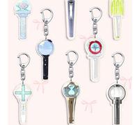 Shein 1 pieza Llavero de Lightstick de Acrílico de KPop | Llavero de Mini Foco de Luz | B/T/S SEVEN-TEEN/StrayK-Ids/TWICE/A-TEEZ//TXT// Regalo Coleccionable