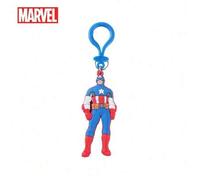 Shein 1 pieza Llavero de PVC con licencia oficial de Marvel de superhéroes Spider-Man Iron Man Adorno Accesorio diario elegante Regalo ideal para fans y col