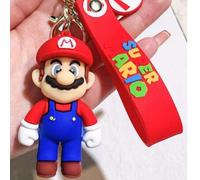 Shein 1 PIEZA Llavero de silicona con personaje de dibujos animados de Super Mario - Lindo accesorio de llave de coche, accesorio de bolso de goma suave, la