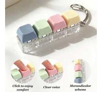 Shein 1 pieza Llavero de teclado antiestrés - Un juguete antiestrés de colores brillantes tipo macaron que puede aliviar eficazmente el estrés. Su aparienci