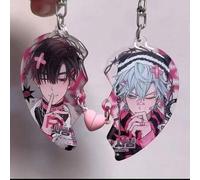 Shein 1 pieza Llavero IVantill de forma asimétrica 2026 nuevo, colgante acrílico lindo para mochila, decoración de corazón magnético, mercancía de anime, re