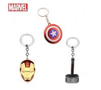 Shein 1 pieza Llavero oficial con licencia de Marvel Avengers Superhéroe Martillo de Thor Iron For Man Mini Figuras de Aleación Llavero Coleccionable Regalo