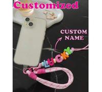 Shein 1 pieza Llavero personalizable con cordón - Elige entre diseños de letras coloridas, perfecto como recuerdo para amigos, compañeros de clase, parejas
