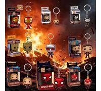Shein 1 pieza Llavero Pocket Pop Avengers, Figura de Vinilo Mini Groot Star-Lord Ant-Man, Colgante de Superhéroe, Adecuado para Regalos de Cumpleaños, Navid
