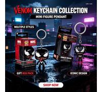 Shein 1 pieza Llavero Pocket Pop, Mini figura de vinilo Venomized, colgante de superhéroe genial, regalo ideal de cumpleaños, Navidad, San Valentín, Hallowe