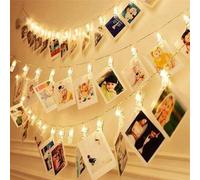 Shein 1 pieza Luces de cadena con pinzas para fotos 10/20/30/40 LED, luces de hadas con pinzas para colgar fotos y cuadros, con pilas, para regalos, patio,