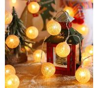 Shein 1 pieza Luces decorativas de cadena LED esféricas de color champán, dormitorio, boda, fiesta, luces decorativas esféricas para días festivos, luces de